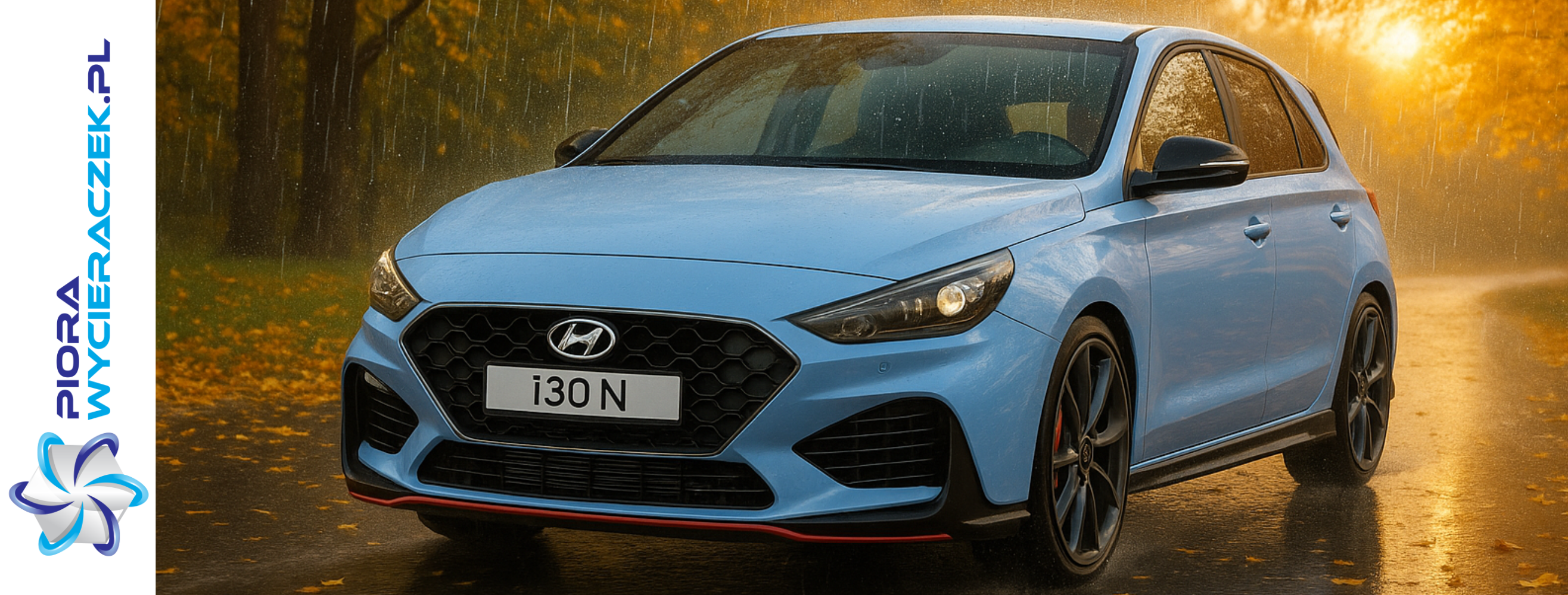 Hyundai i30 jesienną porą.