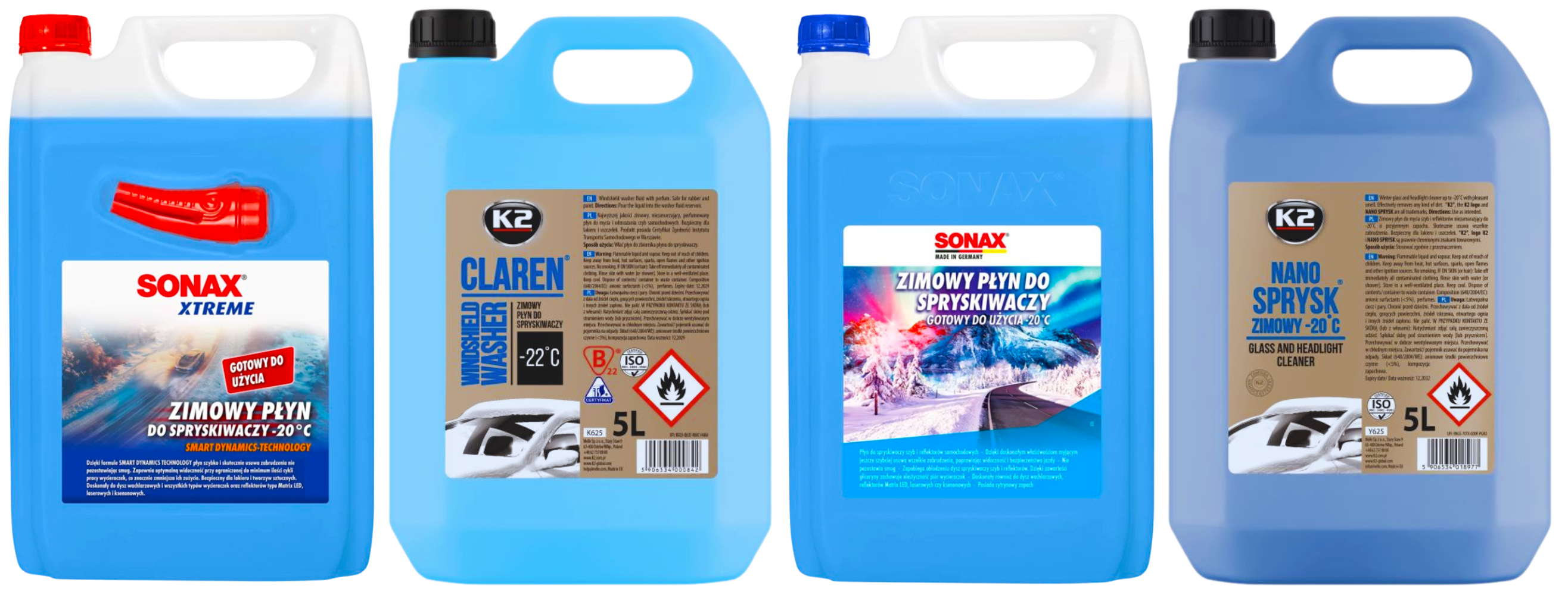 Ranking najlepszych zimowych płynów do spryskiwaczy.