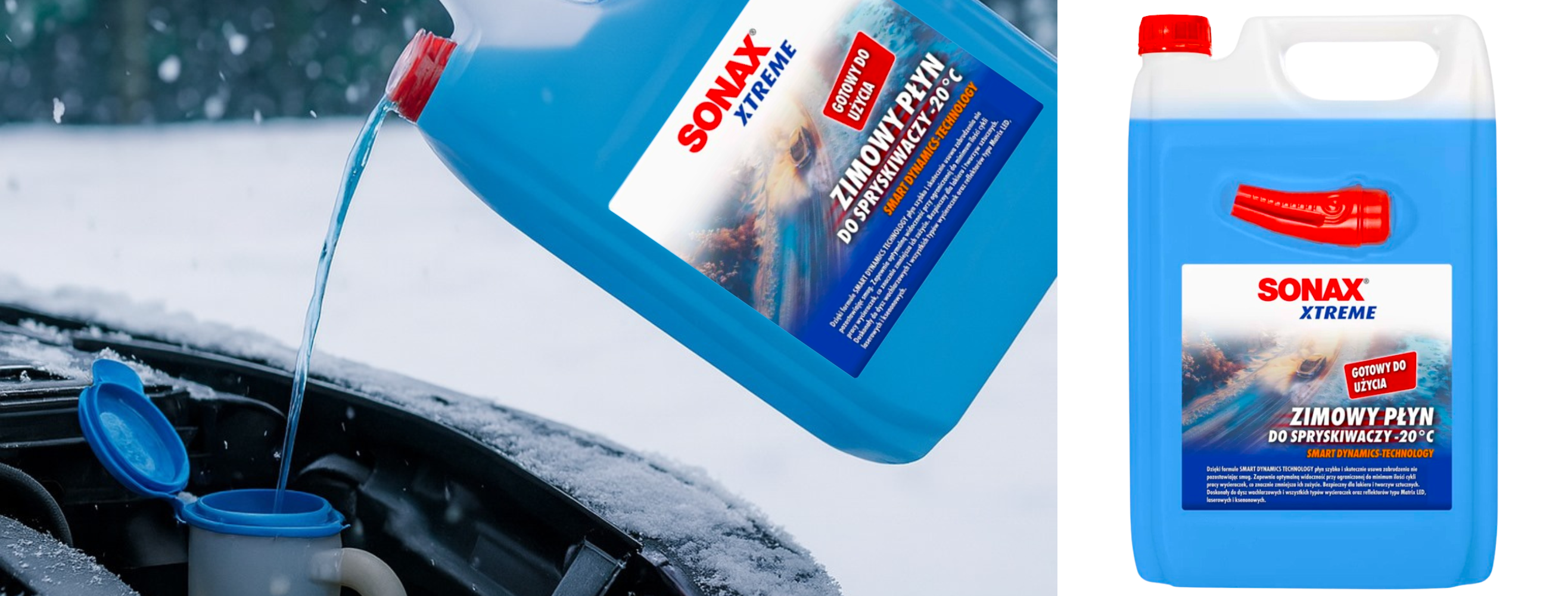 Zimowy płyn do spryskiwaczy SONAX Xtreme -20°C 4L.
